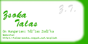 zsoka talas business card